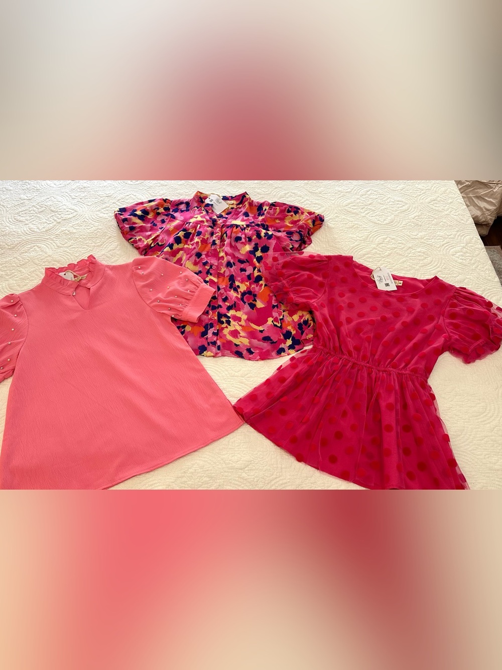 XS Boutique 3 Top Bundle – Pink & Statement Styles